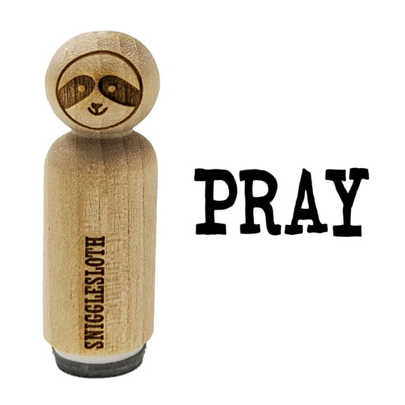 Pray Fun Text Rubber Stamp for Scrapbooking Crafting Stamping - Mini 1/2 Inch