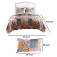 thumbnail image 5 of 3 Piece Full Queen Quilt Set with Floral Print, Multicolor, 5 of 5