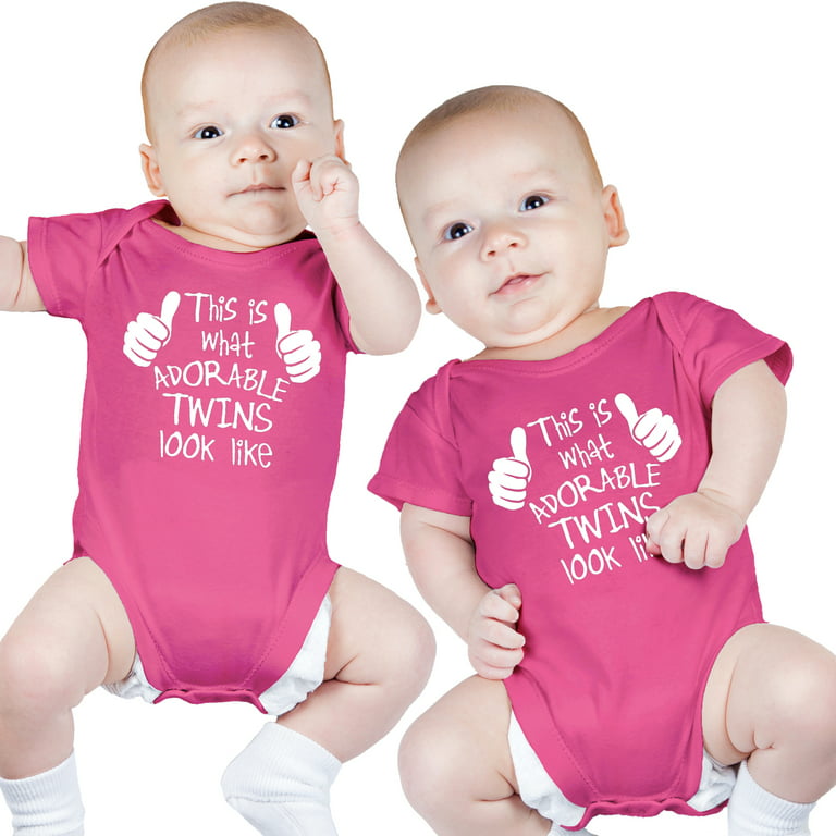 Nursery Decals And More Girls Twins Bodysuits, Includes 2 Bodysuits, 6-12  Month Adorable Twins - Walmart.Com