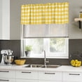 thumbnail image 5 of Yellow Valances for Windows, Decorative Rod Pocket Window Valance Curtains, Country French Rustic Buffalo Plaid Modern Art Short Curtain Drapes for Kitchen/Living Room, 2 Panels, 42" W x 18" L, 5 of 8