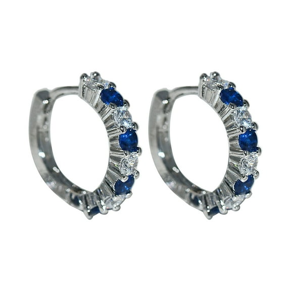 ZPAQI Exquisite Hoop Earring 1 Pair Fashion Zircon Women's Earrings Versatile Earrings