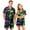 Green, variant on Festively Fun Couples Matching Halloween Pajamas Short Sleeve Button Front Shirt and Shorts Sleepwear Sets for Men and Women