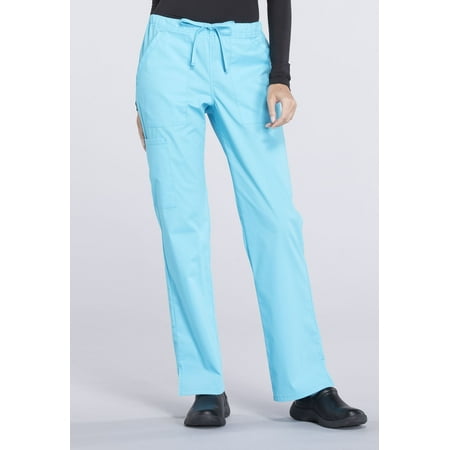 Cherokee Workwear Professionals Women's Scrubs Pant Mid Rise Straight Leg Drawstring WW160
