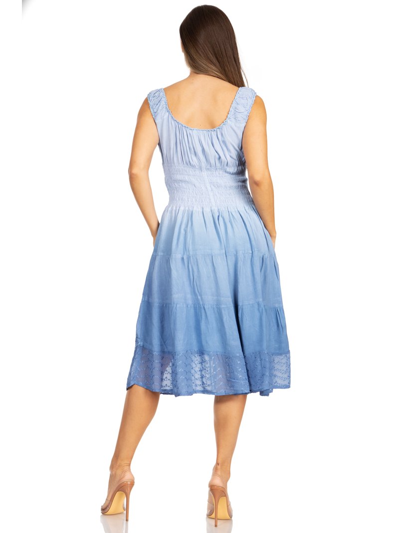 Sakkas Spring Maiden Ombre Peasant Dress - Navy Blue - One Size - Walmart.com Sakkas Spring Maiden Ombre Peasant Dress - Navy Blue - One Size - Walmart.com