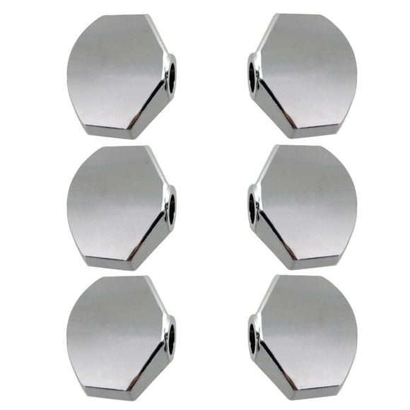 Juego de 6 botones de clavija de afinación de guitarra acústica con tornillo plata Yuyangstore Botón de la clavija de afinación de la guitarra