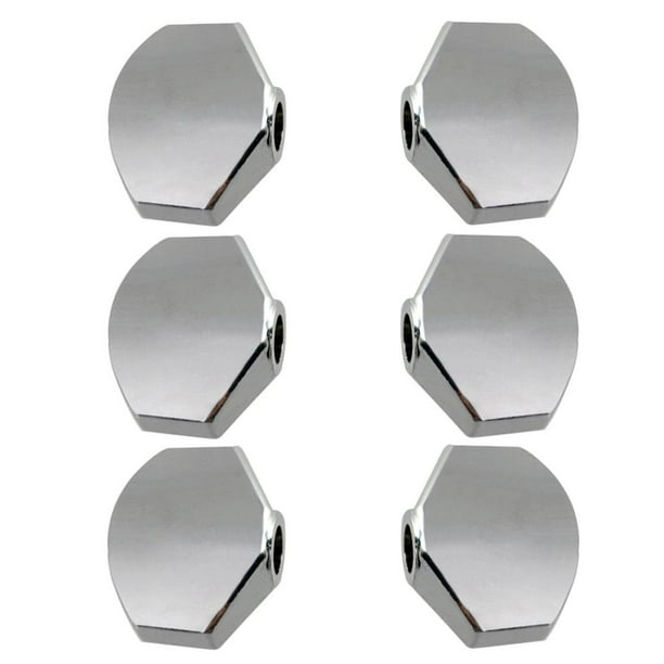 Juego de 6 botones de clavija de afinación de guitarra acústica con tornillo plata Yuyangstore Botón de la clavija de afinación de la guitarra