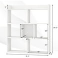 thumbnail image 3 of LOKO 7-Cube Bookcase, 4-Tier Storage Display Shelf with Anti-Tipping Kits, Freestanding Wooden Floor Standing Unit, Modern Open-Back Bookshelf for Living Room, Kids Room, Study, Office (1, White), 3 of 9