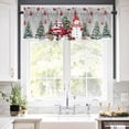 thumbnail image 5 of Winter Christmas Valances for Windows Snowman Truck Christmas Ball Tree Gray Rod Pocket Curtain Valance Window Treatment Short Curtains for Kitchen Living Room, 60"x14", 5 of 5