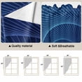 thumbnail image 5 of Swag Valance Curtains for Windows, Blue Helix Stripes Light Filtering Kitchen Curtains with Rod Pocket, Modern Minimalism Abstract Line Art Window Treatment Valances for Living Room, 36x36 - 2 PCS, 5 of 9