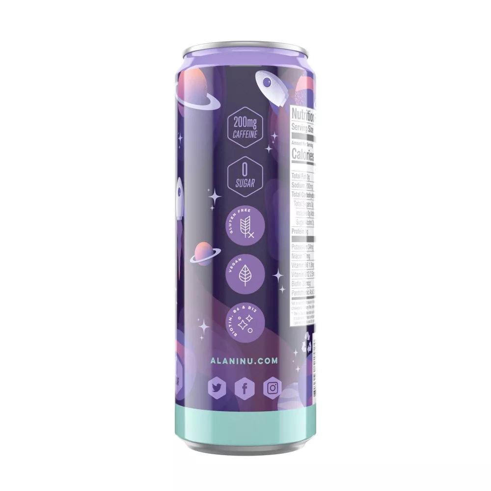 Alani Nu Cosmic Stardust Energy Drink, 12 fl oz Cans, Pack of 6