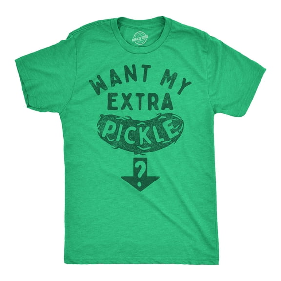 Mens Funny T Shirts Want My Extra Pickle Sarcastic Graphic Novelty Tee for Men Graphic Tees