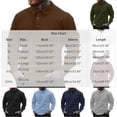 thumbnail image 4 of Fengqque Long Sleeve Polo Shirts for Men Classic Button Golf Shirt Casual Collared thermal Work Pullover Tops Navy L, 4 of 7