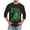 Black, variant on 2025 St. Patrick's Day Shirt for Men Irish Shamrock Printed 3/4 Sleeve Round Neck Shirts Casual Loose Fit Pullover Top Green XXL