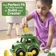 thumbnail image 3 of MEGA BLOKS John Deere Building Toy Blocks Lil' Tractor (6 Pieces) For Toddler with Storage, 1 Figure, 3 of 6
