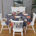 thumbnail image 2 of Pumpkin Ghost Halloween Pattern Round Tablecloth 60"x60",Wrinkle Wipeable Table Cloth for Kitchen Dining Room Picnic Patio Party, 2 of 6