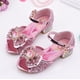 thumbnail image 1 of Sandalias de Disney para niñas, zapatos de princesa Elsa Frozen 2, zapatos de cristal para niñas pequeñas, zapatos de tacón alto para niños, zapatos de princesa para pasarela, 30 plantillas de 19,6 CM Gao Jinjia LED, 1 of 2