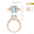 thumbnail image 5 of Angara Natural 3 Ct. Aquamarine Solitaire Ring in 14K Rose Gold for Women (Ring Size: 12), 5 of 10