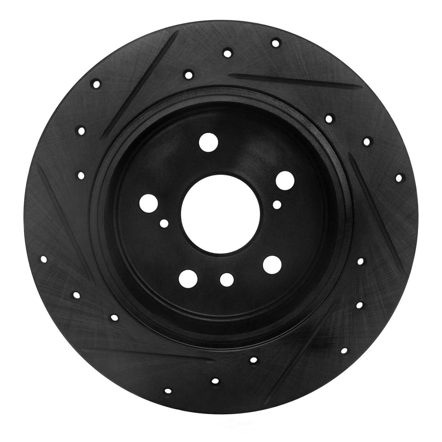 Dynamic Friction Company 633-76053R DFC Brake Rotor - Drilled And Slotted - Black