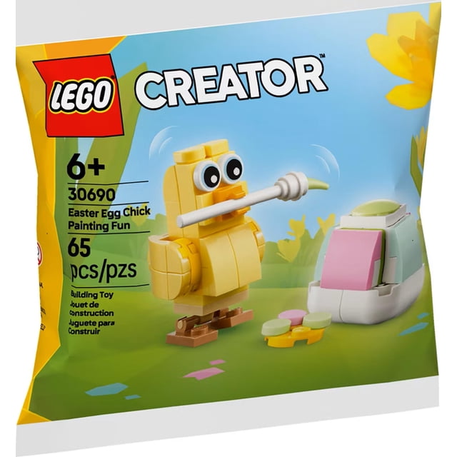 Divertido set de construcción LEGO con forma de huevo de pascua con forma de pollito