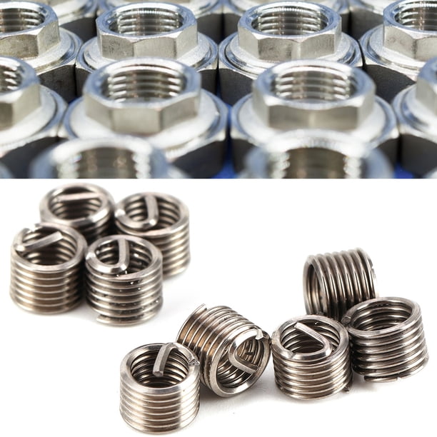 Kit de insertos de reparación de roscas de 100 piezas Kit surtido de manguitos de reparación de inserciones de roscas de alambre Herramienta de reparación de roscas de alta ANGGREK Otros