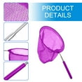 thumbnail image 4 of Pool Skimmer Net with Pole, Leaf Cleaning Tool for Swimming Pool, Pond or Bathtub, Lightweight Mesh Fishing Net with Rod for Outdoor Water Maintenance, UKHBMC | Purple, 4 of 9