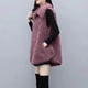 thumbnail image 1 of Chaqueta y abrigo informal de manga larga sin capucha para mujer, de invierno, con solapa, color liso, con botones y manga larga, 1 of 9