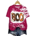 thumbnail image 5 of COMVALUE Plus Size It's Fall Y'all T-Shirt Women Halloween Bleached Shirt Leopard Plaid Pumpkin Graphic Tees Casual Fall Tops Hot Pink XL, 5 of 5