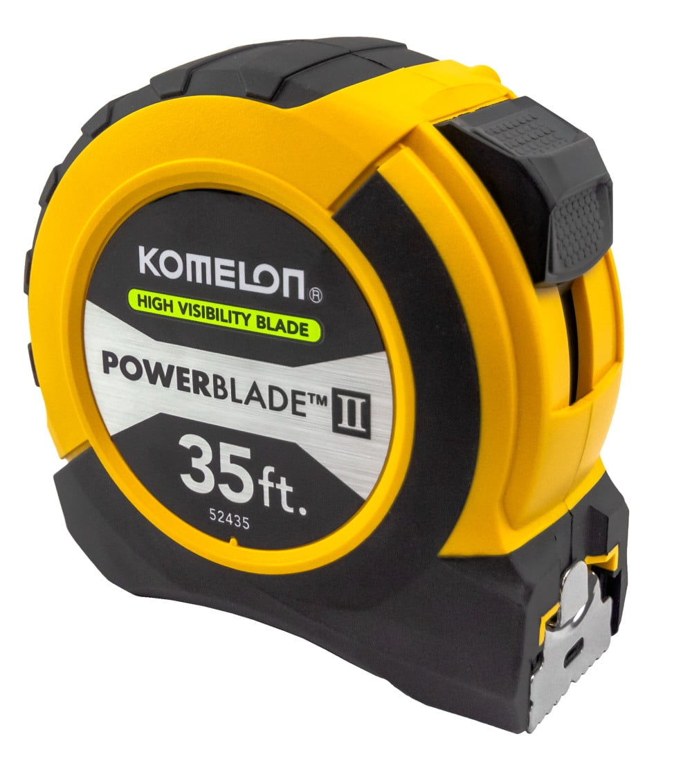 Komelon 52435 Powerblade II Tape Measure, Small, White/Black