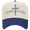 Royal/Natural, variant on Mens Embroidered Otto Cap 5 Panel Mid Profile Baseball Cap - Upside-Down Redeem Design With Nails Cross , Royal/Natural