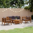 thumbnail image 1 of vidaXL 5 Piece Garden Lounge Set with Cushion Solid Acacia Wood, 1 of 5
