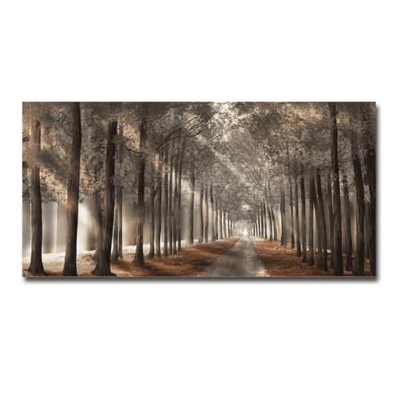 Arts Large Wall Art Fall Scenery Canvas Prints Panorama Forest Wall Art in Vibrant Warm Colors Printed Painting Frameless Artworks Home Walls Canvas Art Wall Decor - Without Frame, 31.5x15.7"