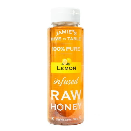 Jamie's Hive to Table, 100% Pure Honey with Lemon Infused, 12 Oz