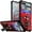Red, variant on For Motorola Razr 2025 2024 Machine Design Hybrid with Kickstand - Hot Pink