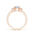 thumbnail image 2 of Angara Natural 0.4 Ct. Aquamarine with Diamond Classic Ring in 14K Rose Gold for Women (Ring Size: 3.5), 2 of 9