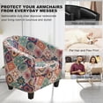 thumbnail image 5 of CHUNTIAN 2 Piece Club Chair Slipcover Stretch Barrel Chair Covers Printed Tub Chair Slipcovers Soft Armchair Sofa Cover Removable Couch Furniture Protector Arm Chair Cover for Living Room,D29, 5 of 5