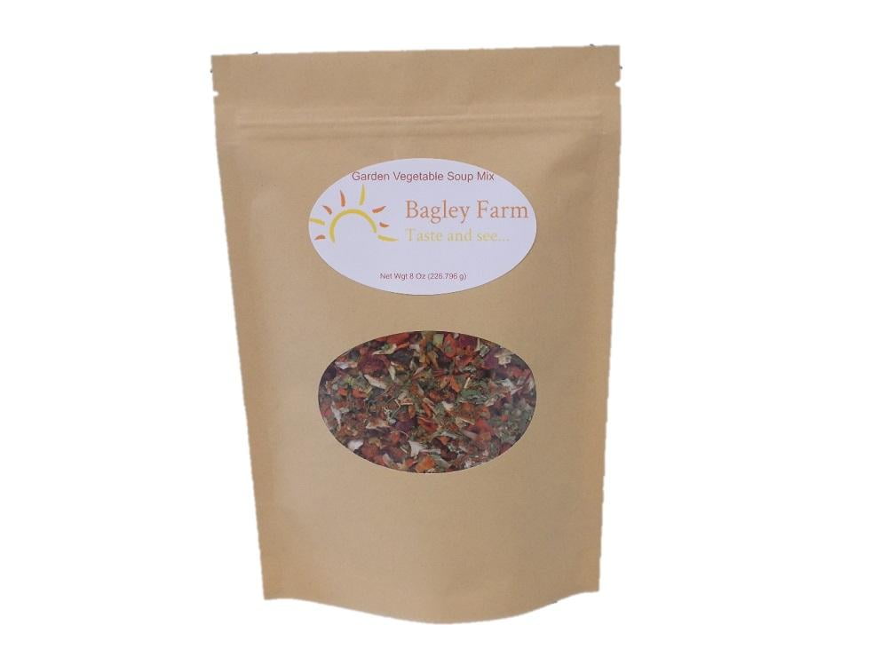 Bagley Farm's Natural Garden Vegetable Soup Starter - No MSG - Makes 2 Quarts