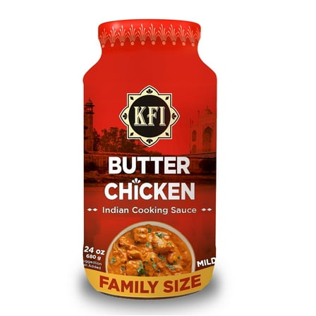 KFI Creamy Butter Chicken Simmer Sauce 24 oz, Indian Cooking Sauce