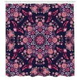 thumbnail image 3 of Ambesonne Ethnic Shower Curtain, Spring Blossoms, 69"Wx84"L, Indigo Pink Pale Pink, 3 of 3
