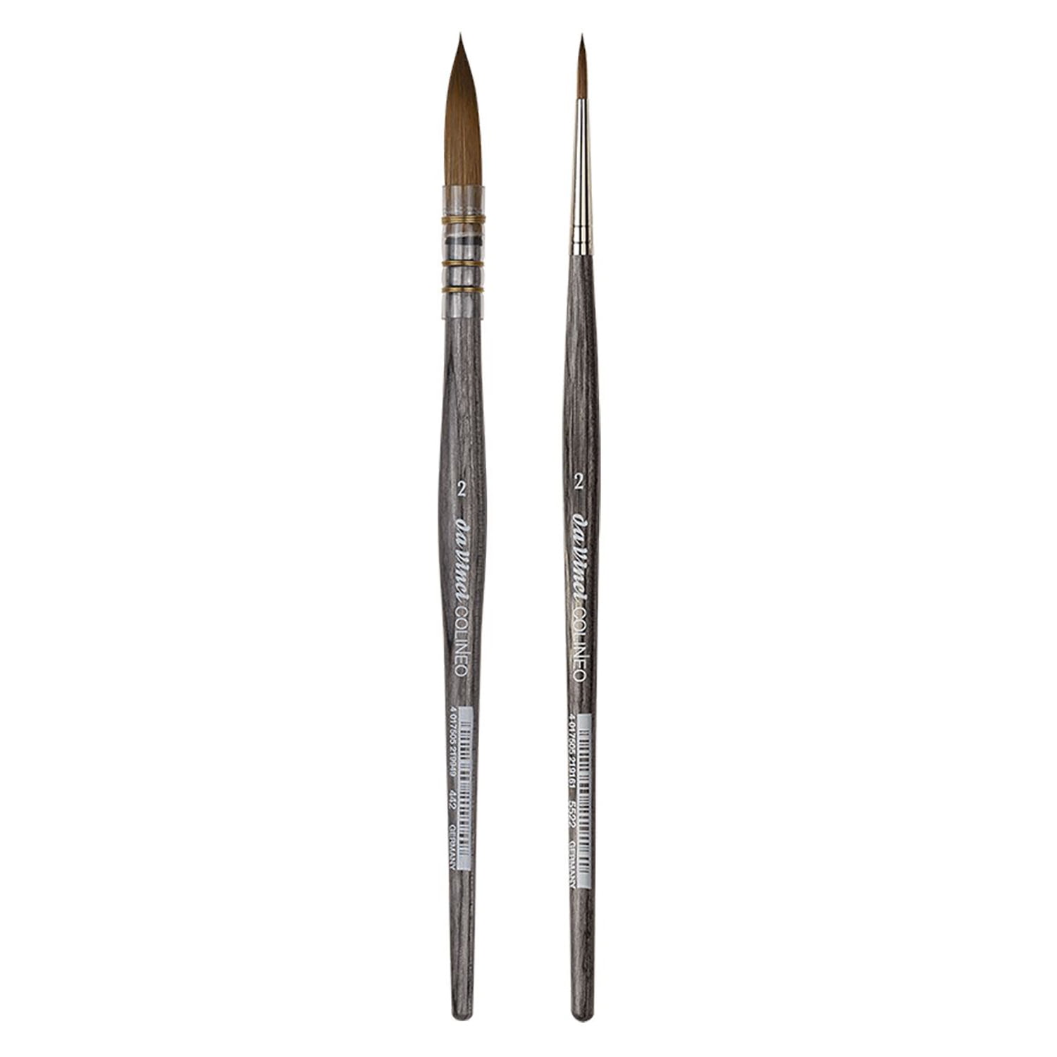 da Vinci COLINEO Synthetic Red Sable, Watercolor & Gouache, Quill Wash & Round 2 Brush Set