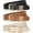 A-black+brown+beige, variant on Women's Leather Belts Plus Size Fashion Ladies Waist Belt for Jeans Pants Dress with Metal Gold Buckle