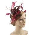 thumbnail image 2 of Ahabrexf Wide Leg Pants, Retro Fascinator Hat with Clip for Women Tea Party and Wedding Events, 2 of 3