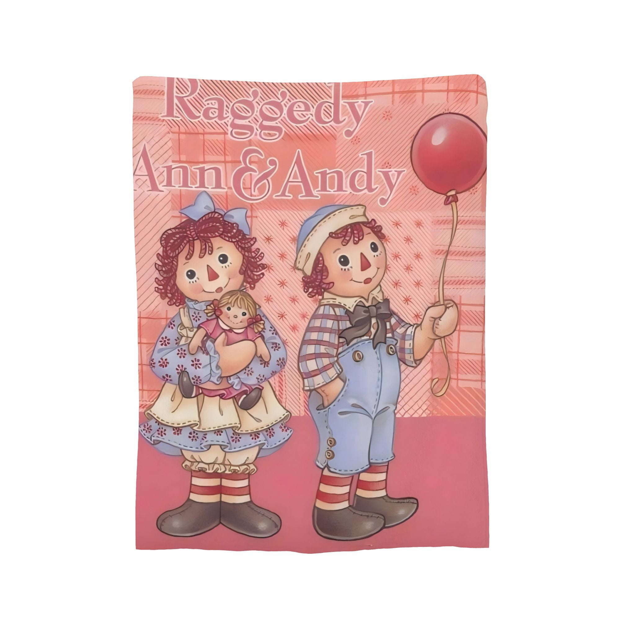 Raggedy Ann & Andy ブランケット ケース付き Raggedy Ann & Andy All-Season Flannel Blanket - Soft Thick Flannel