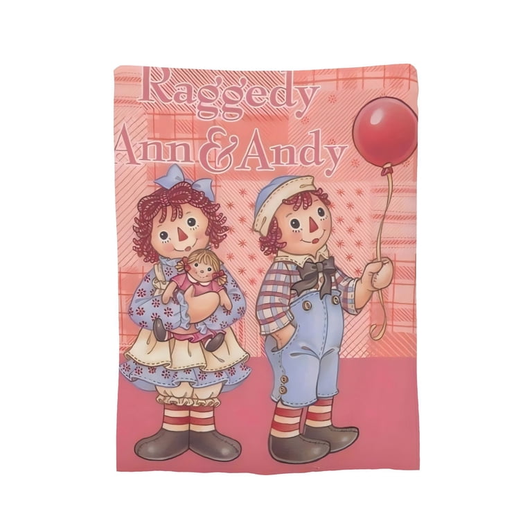 Raggedy Ann & Andy ブランケット ケース付き Raggedy Ann & Andy All-Season Flannel Blanket - Soft Thick Flannel