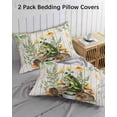 thumbnail image 3 of Mushroom Frog Pillow Covers Standard Size 2 Pack, Flowers Butterfly Green Coffee White Wood Soft Bed Throw Pillowcases Breathable Cooling Long Lumbar Body Pillow Sham Cover for Bed Sofa 20''x26'', 3 of 7