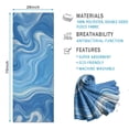 thumbnail image 2 of Blue White Tie Dye Swirl Pattern Hot Yoga Mat Towel Non Slip for Hot Yoga - Quick-Drying Yoga Mat Cover with 4 Corner Pockets with Travel Bag - Hot Yoga Towel Non Slip 70"x26", 2 of 6