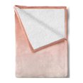 thumbnail image 2 of Ombre Soft Flannel Fleece Throw Blanket, Color Changes Soft and Dark Contrast Concept Illustration Print, Cozy Plush for Indoor and Outdoor Use, 70" x 90", Salmon Peacock Green, by Ambesonne, 2 of 5