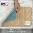 thumbnail image 3 of CounterArt "Blue/Natural Basket Weave Design" Reversible Easy Care Flexible Plastic Placemat 4 Pack, 3 of 8