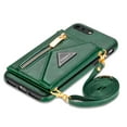 thumbnail image 4 of Dteck Card Holder Wallet Zipper Back Case for Apple iPhone 7 Plus 5.5-inch,iPhone 8 Plus Shockproof Rubber Silicone Leather Card Pocket Hybrid Kickstand Cover with Cross Body Shoulder Strap,Green, 4 of 8