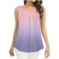 thumbnail image 4 of WCMZJ Womens Summer Tank Tops Sleeveless T Shirt Casual Loose Fit Tunic Blouses Pink XXL, 4 of 6