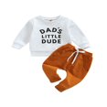 thumbnail image 1 of MesaSe Toddler Baby Boy Fall Clothes Suits Letter Print Tops and Long Pants Set 2 Pieces Set, 1 of 8